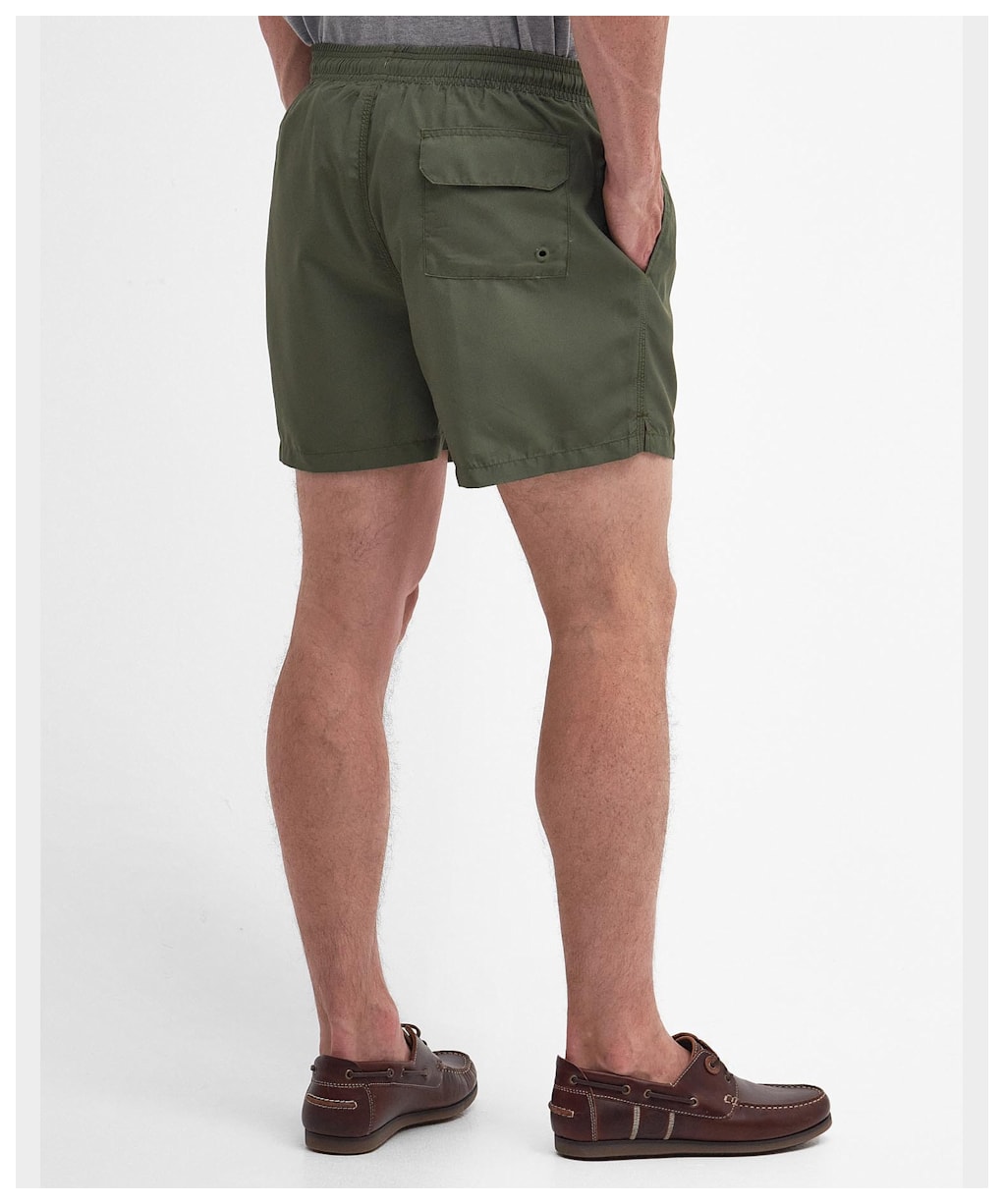 Men's Barbour Staple Logo 5' Swim Shorts - Olive
