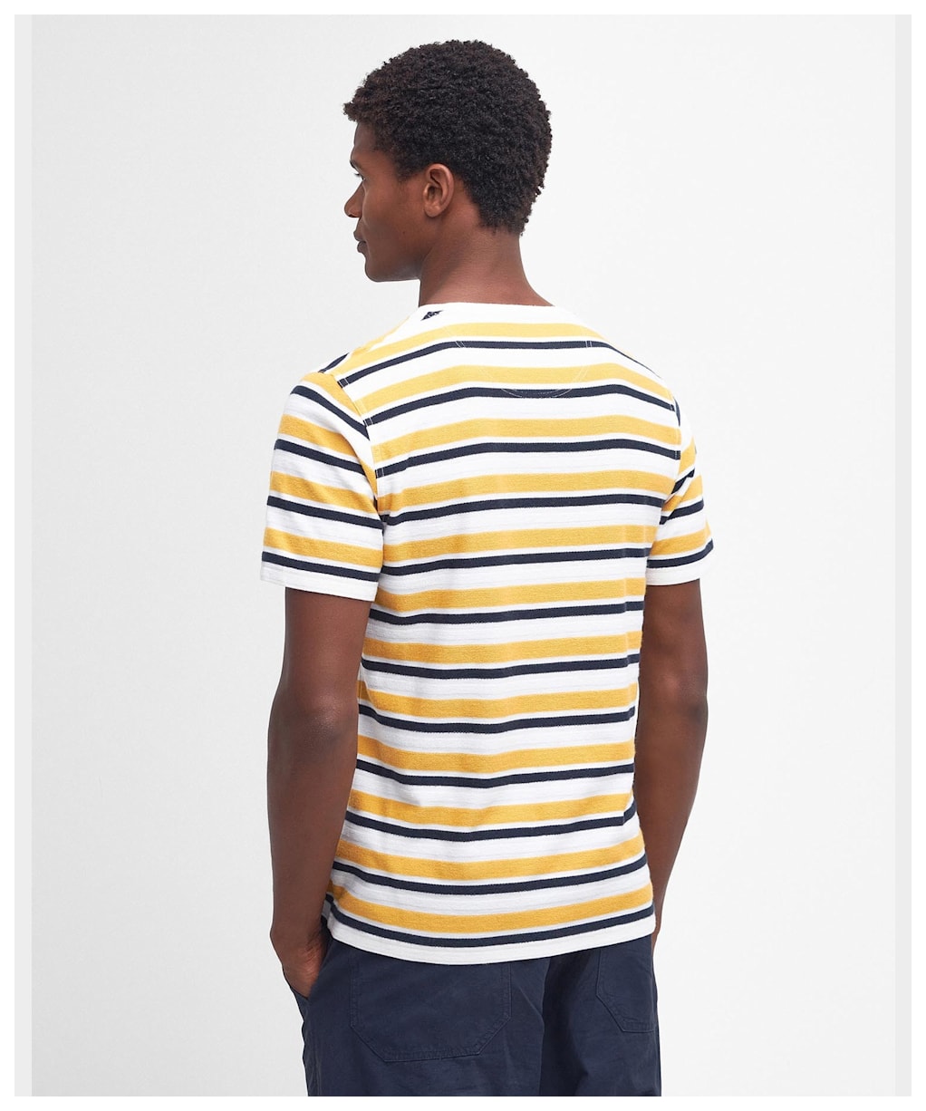 Men's Barbour Whitwell Stripe Short Sleeve Cotton T-Shirt - Honey Gold 