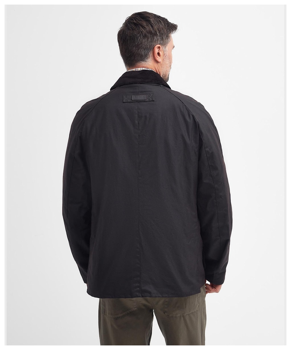 Men's Barbour Halton Waxed Cotton Jacket - Rustic Brown