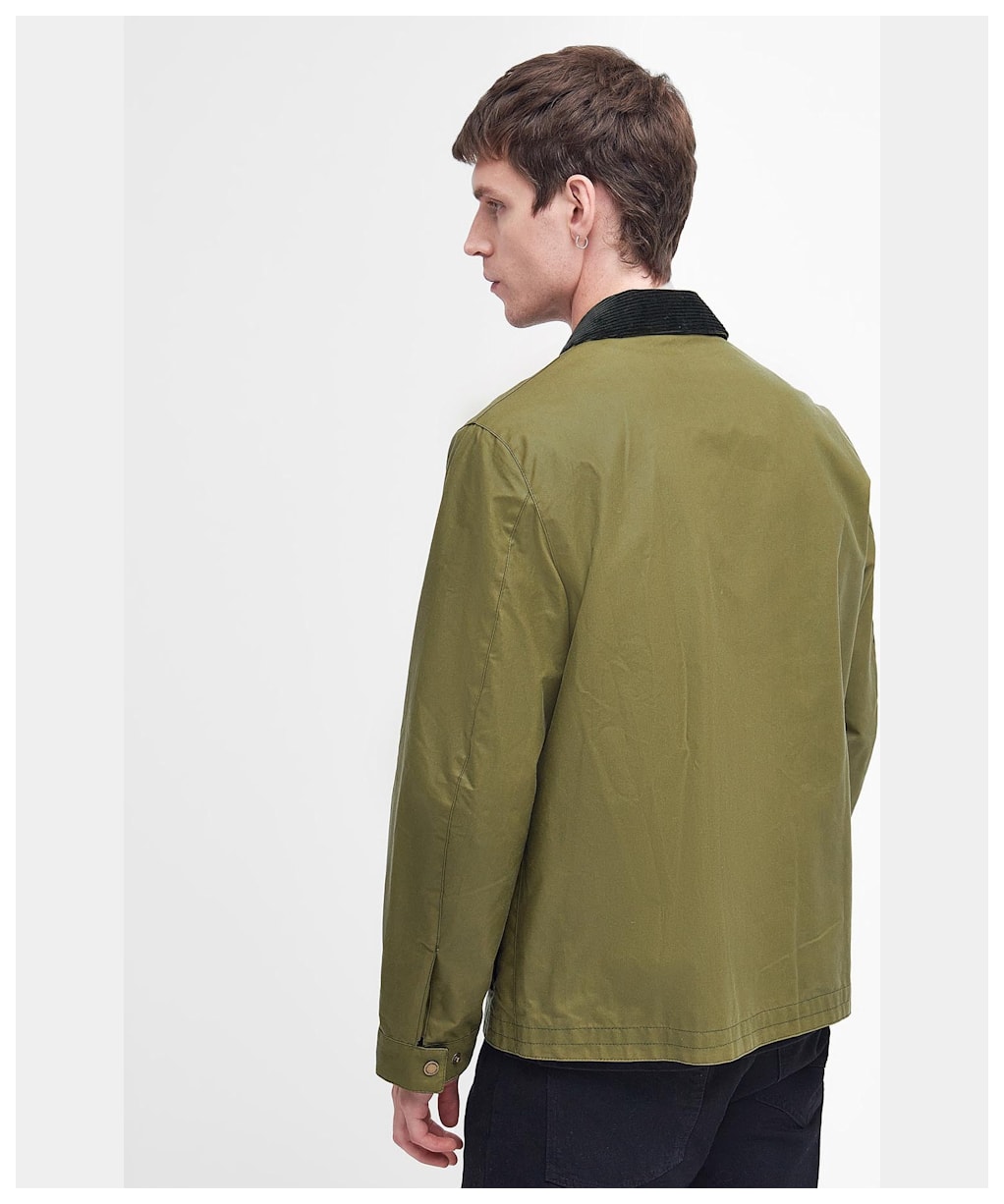 Men's Barbour International Sefton Waxed Cotton Jacket - Olive Branch