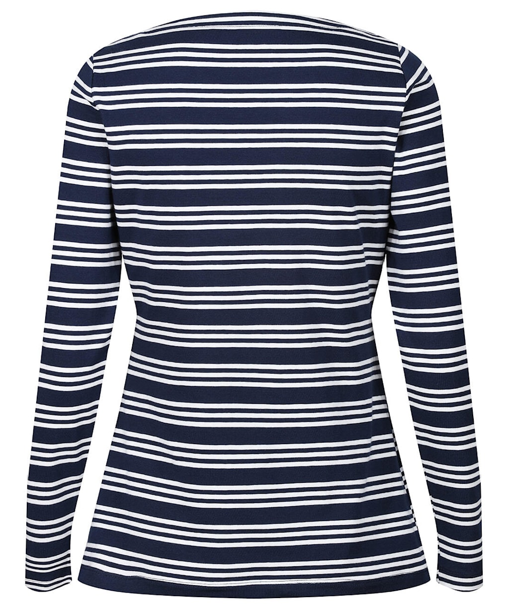Women's Lily & Me Cleeve Long Sleeve Top - Navy / Ecru