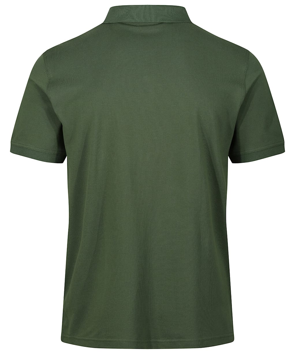 Men's GANT Regular Contrast Pique Short Sleeve Rugger Polo Shirt - Pine Green