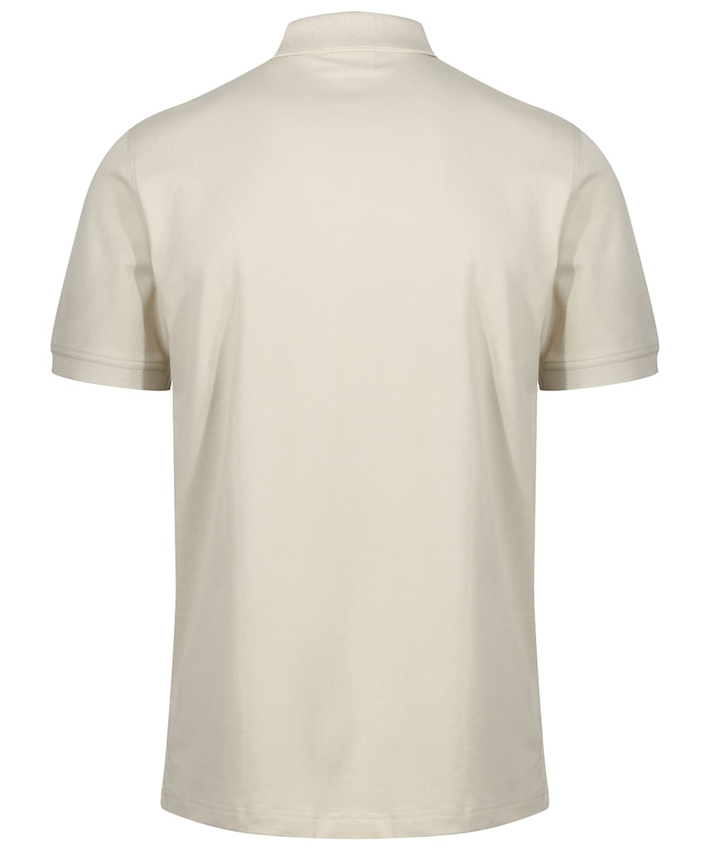 Men's GANT Regular Contrast Pique Short Sleeve Rugger Polo Shirt - Silky Beige