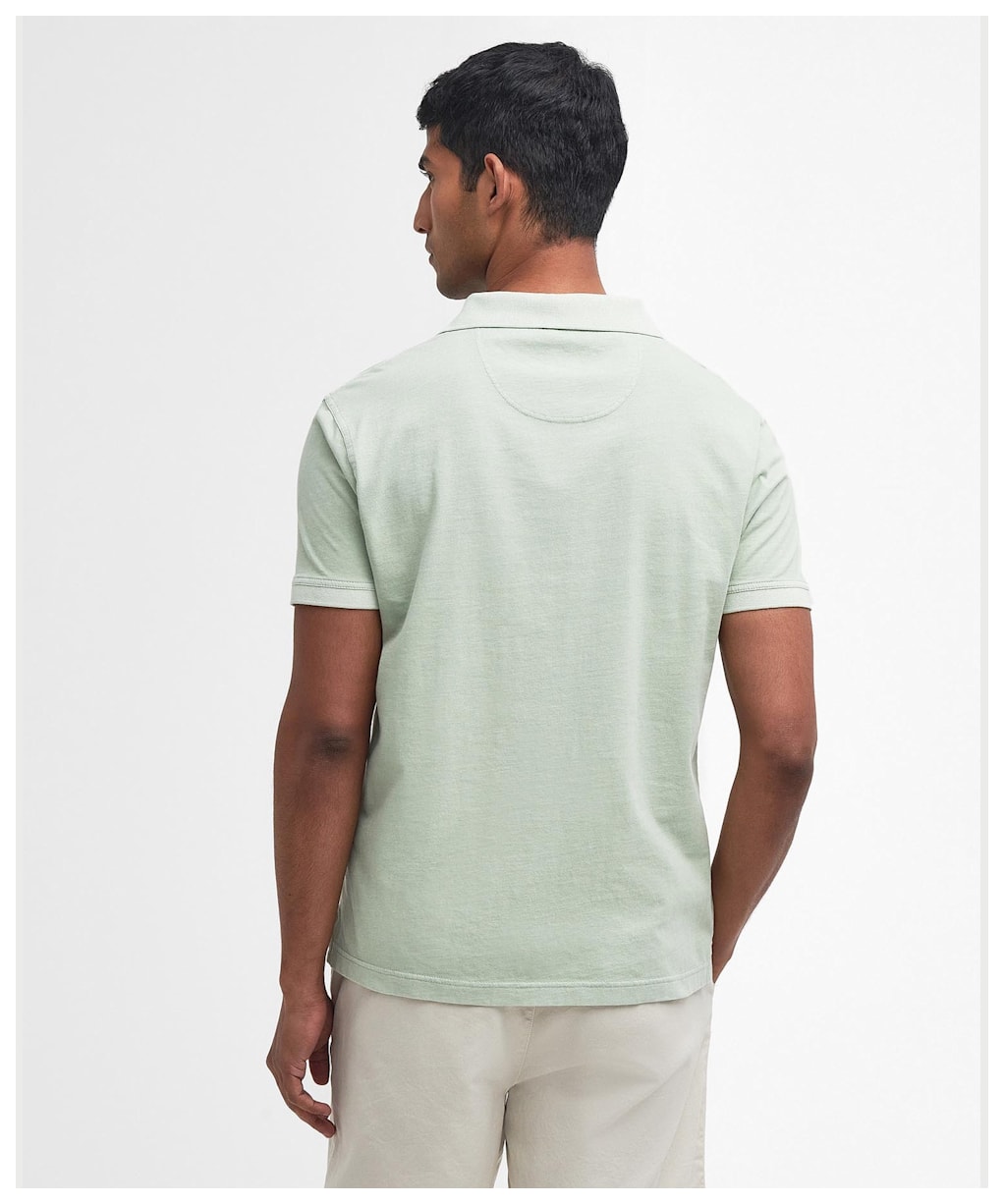 Men's Barbour Terra Dye Polo Shirt - Sea Foam
