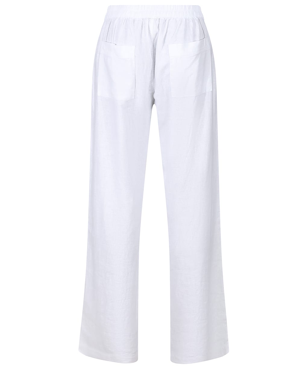 Women's Lily & Me Classic Linen Trousers - White