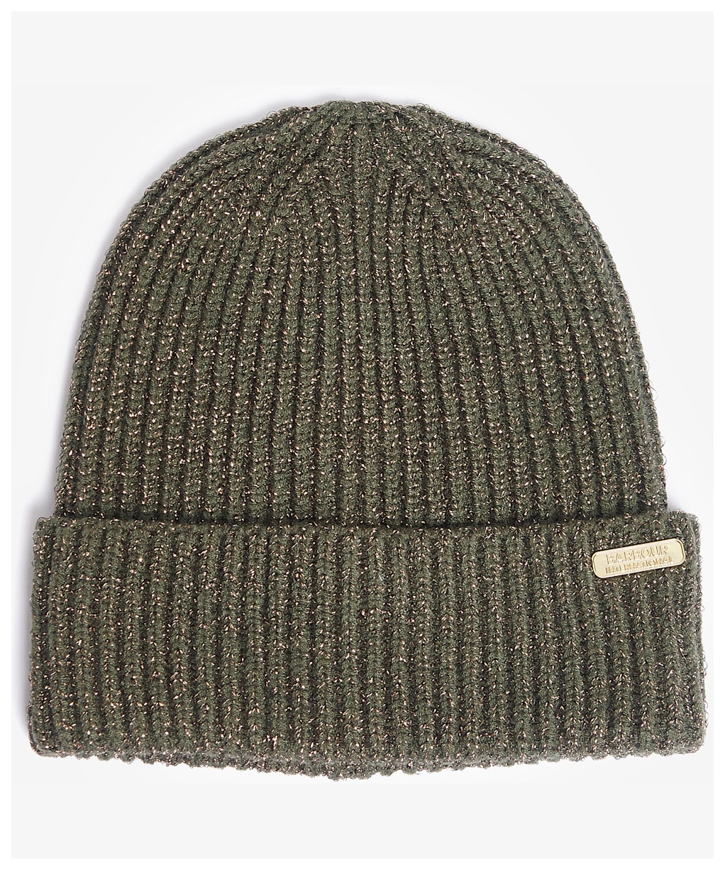 Women's Barbour International Estoril Beanie & Scarf Gift Set - Envy Olive