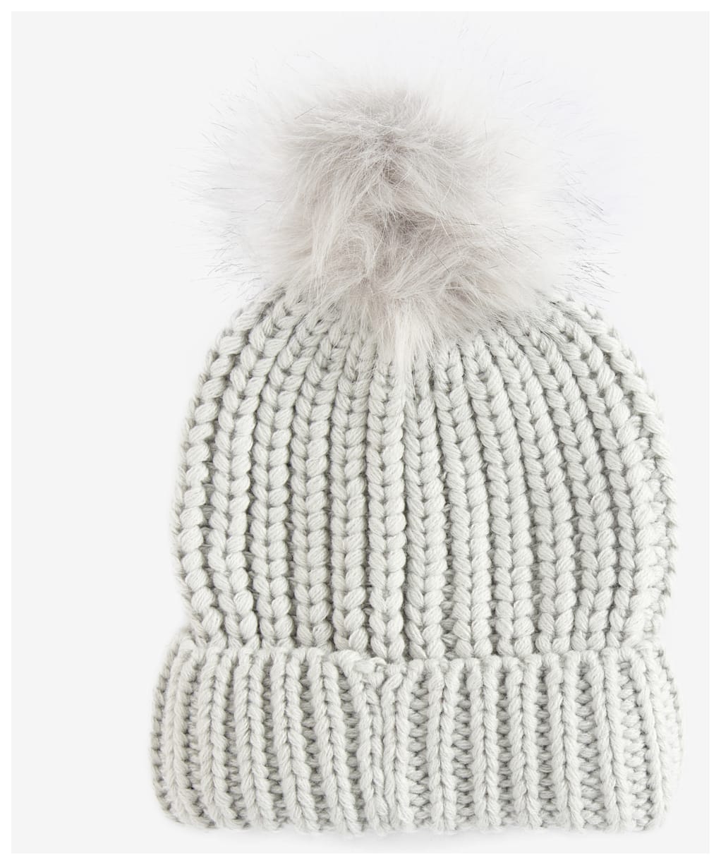 Women's Barbour Saltburn Bobble Hat - Ice White