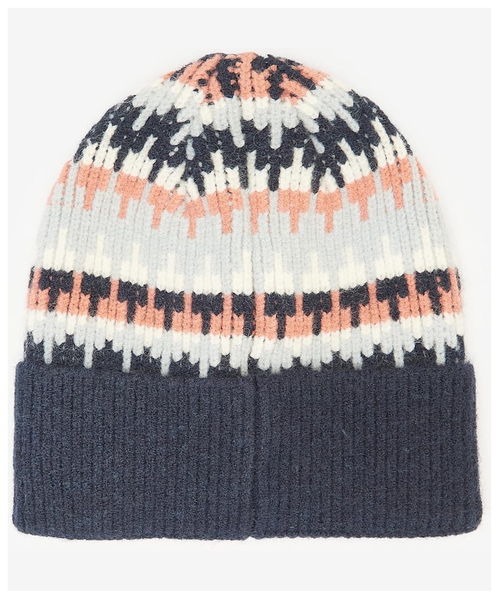Craster Beanie - Navy / Pink Rust