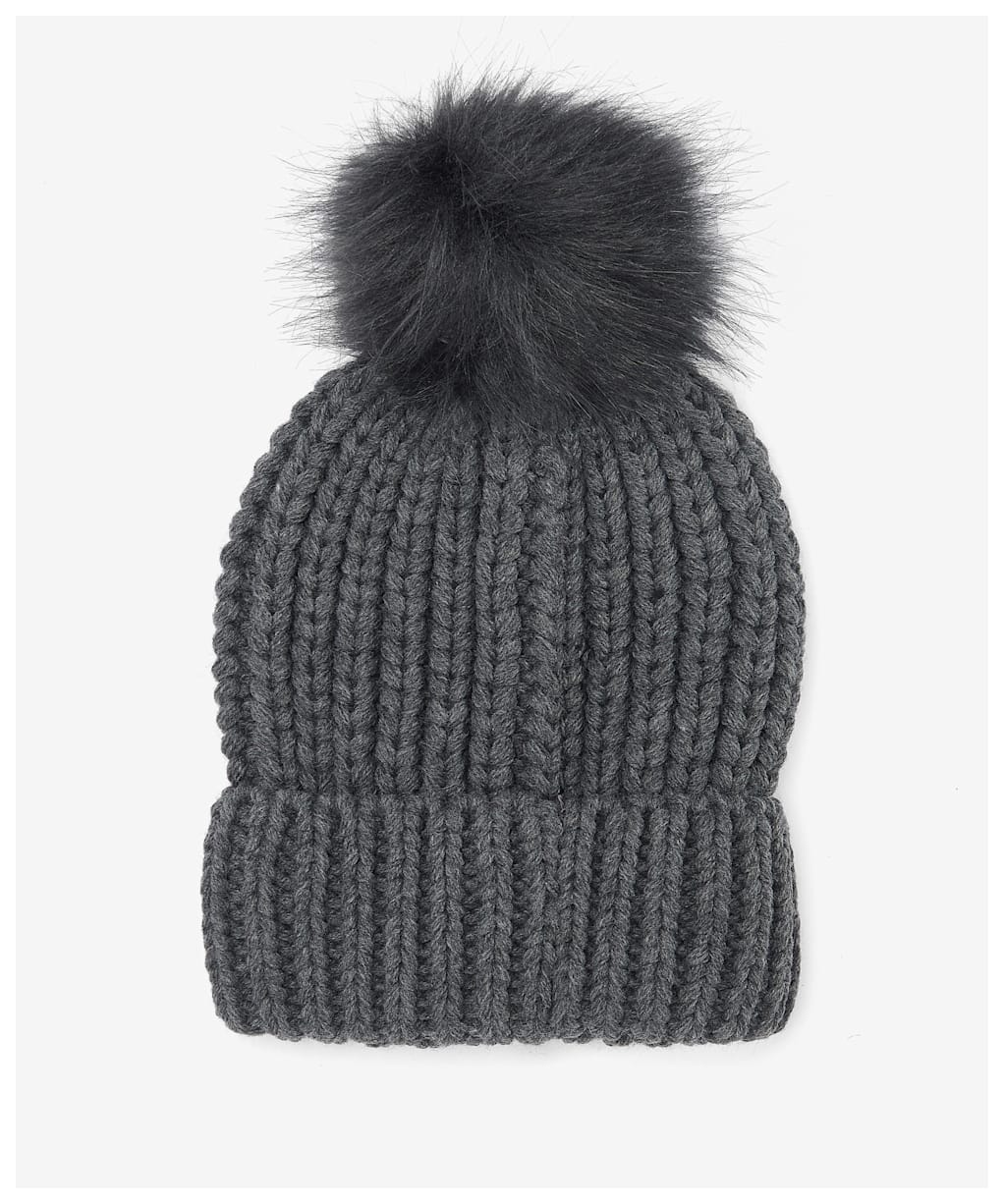 Women's Barbour Saltburn Bobble Hat - Charcoal