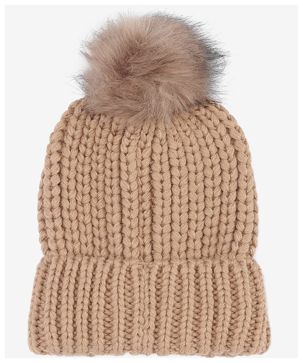 Women's Barbour Saltburn Bobble Hat - Mink