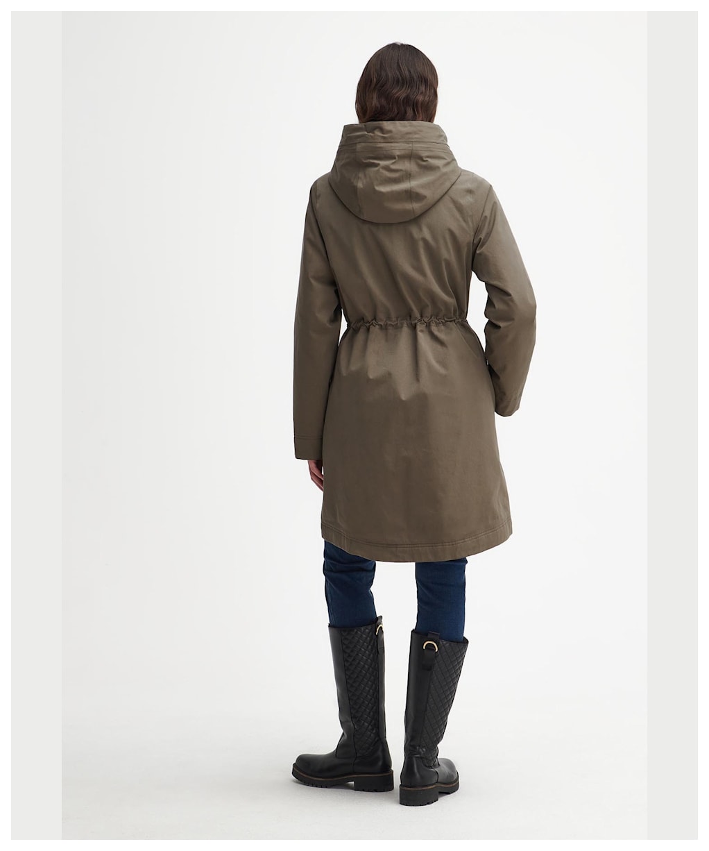 Women's Barbour Bowlees Waterproof Jacket - WINTER MOSS/CLAS
