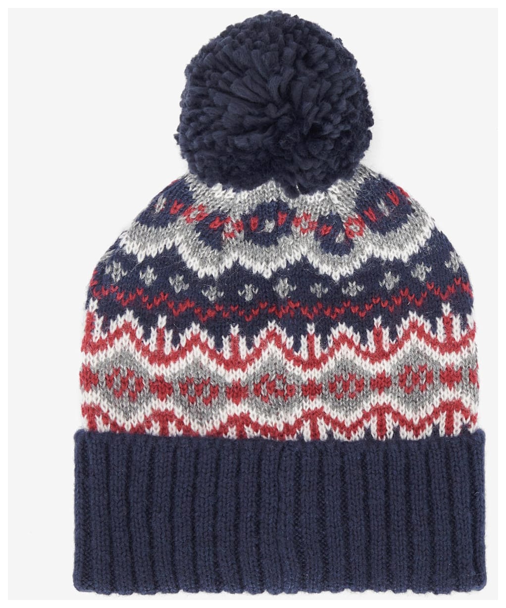 Men’s Barbour Case Fair Isle Beanie - Blue Granite