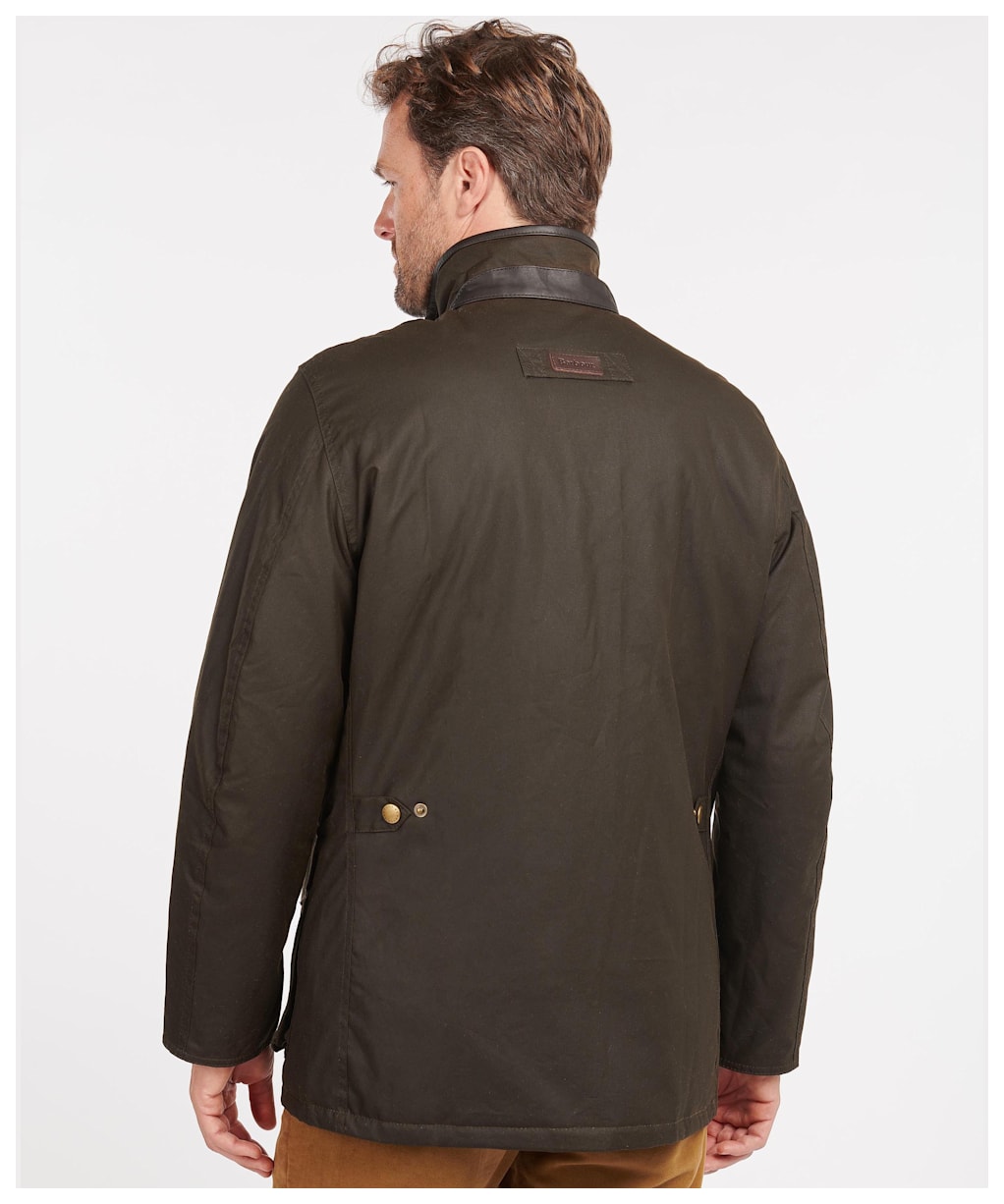 Men's Barbour Hereford Waxed Jacket - Olive