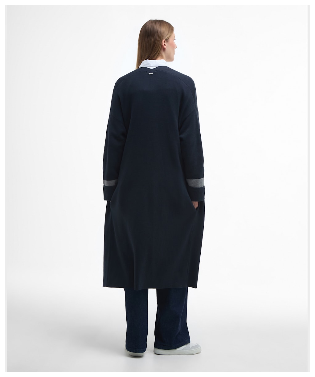 Women's Barbour Coretta Cardigan - Navy / Grey Marl