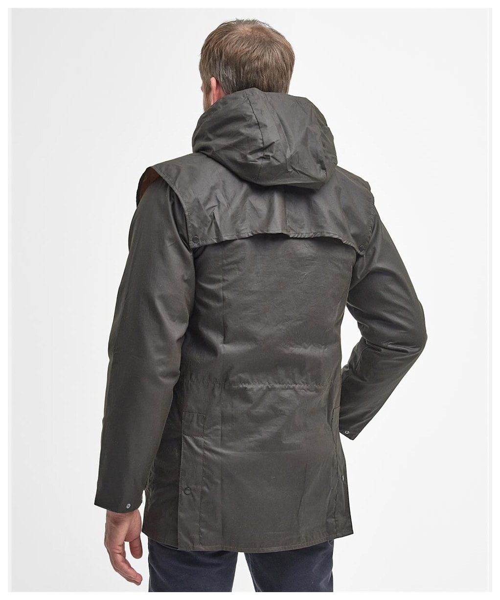 Men's Barbour Classic Durham Waxed Jacket - Olive