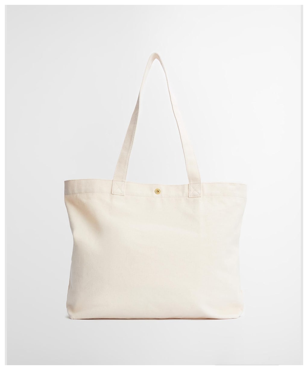Barbour Logo Tote Bag - Ecru / Barbour Green