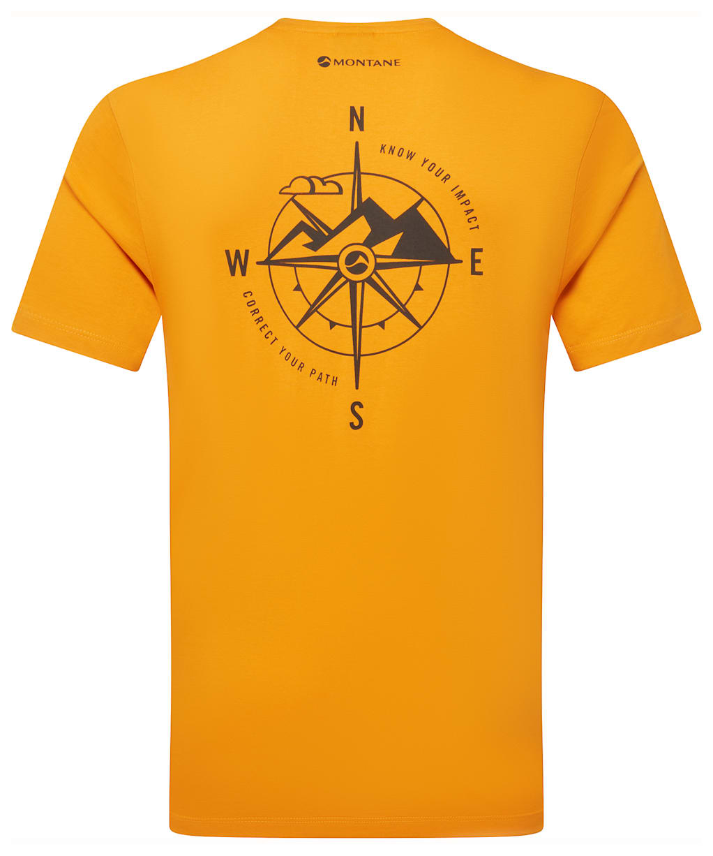Men's Montane Impact Compass T-Shirt - Flame Orange
