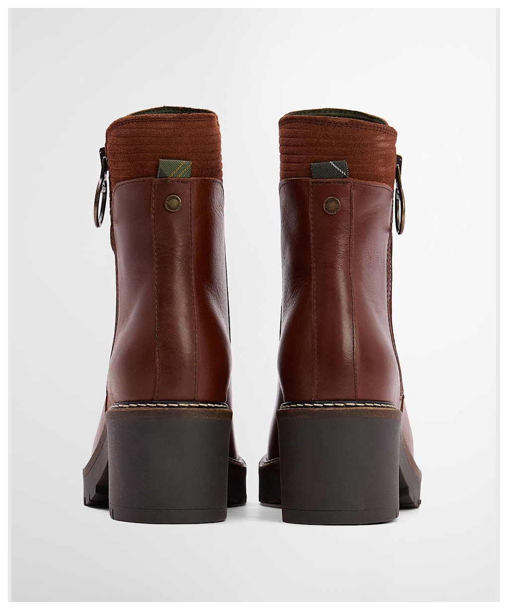 Women's Barbour Dahlia Heeled Boots - Chestnut