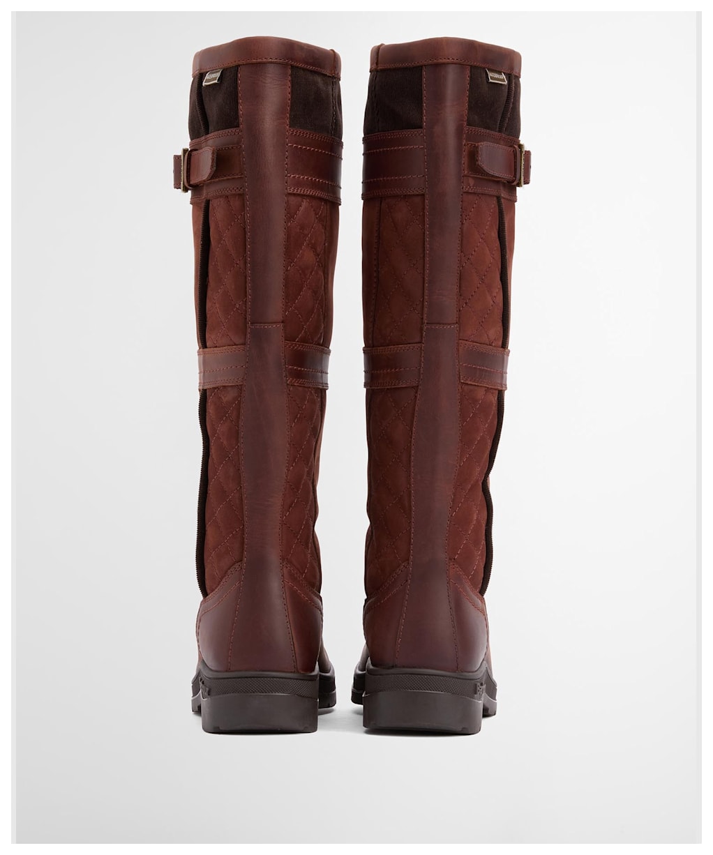 Women's Barbour Beaconsfield Waterproof Tall Boots - Mahogany / Choc Nubuck