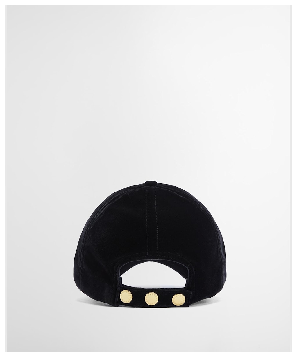 Women's Barbour International Cecilla Velvet Cap - Black