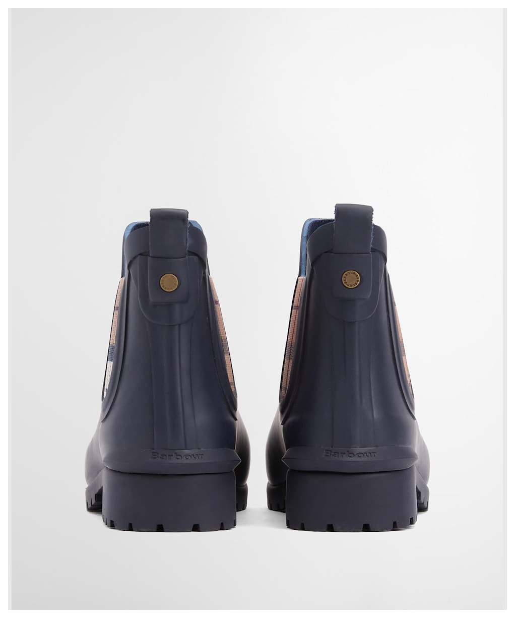 Women's Barbour Wilton Ankle Welly - Navy / Hessian