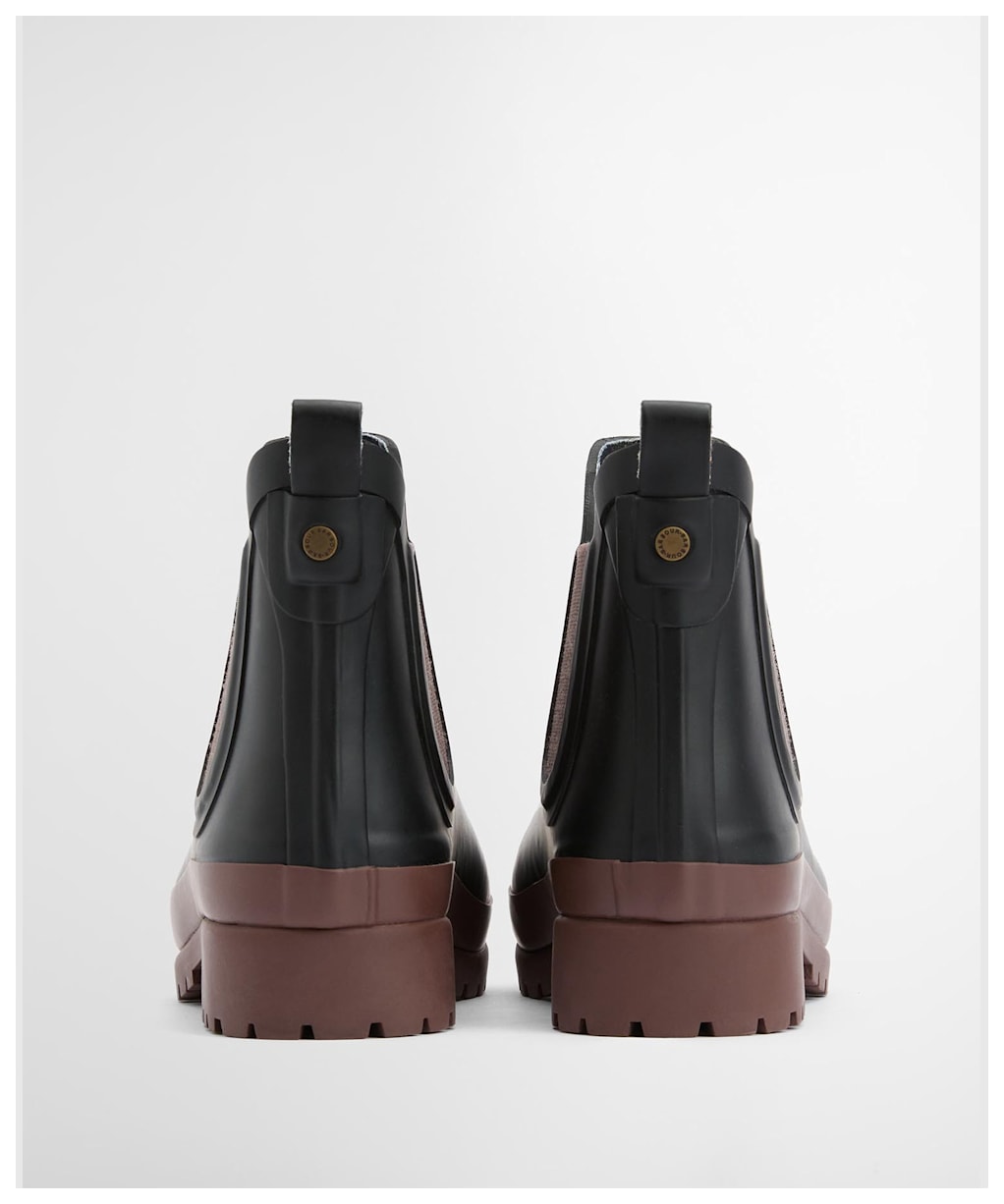 Women's Barbour Mallow Chelsea Wellington Boots - BLACK/VICUNA