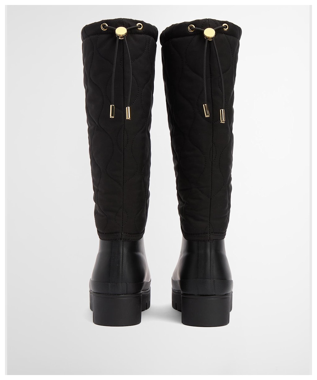 Women's Barbour Marnie Quilted Tall Wellies - Black