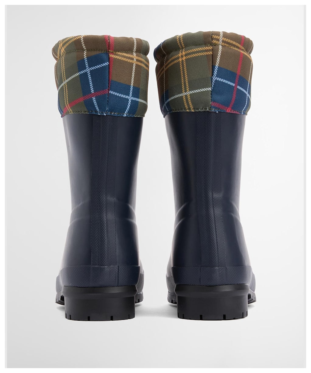 Women's Barbour Mowbray Mid Wellingtons - Navy / Classic Tartan