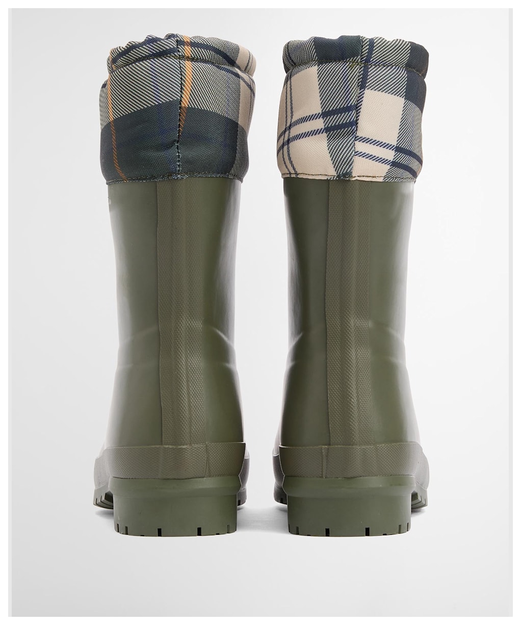 Women's Barbour Mowbray Mid Wellingtons - Olive / Ancient Tartan