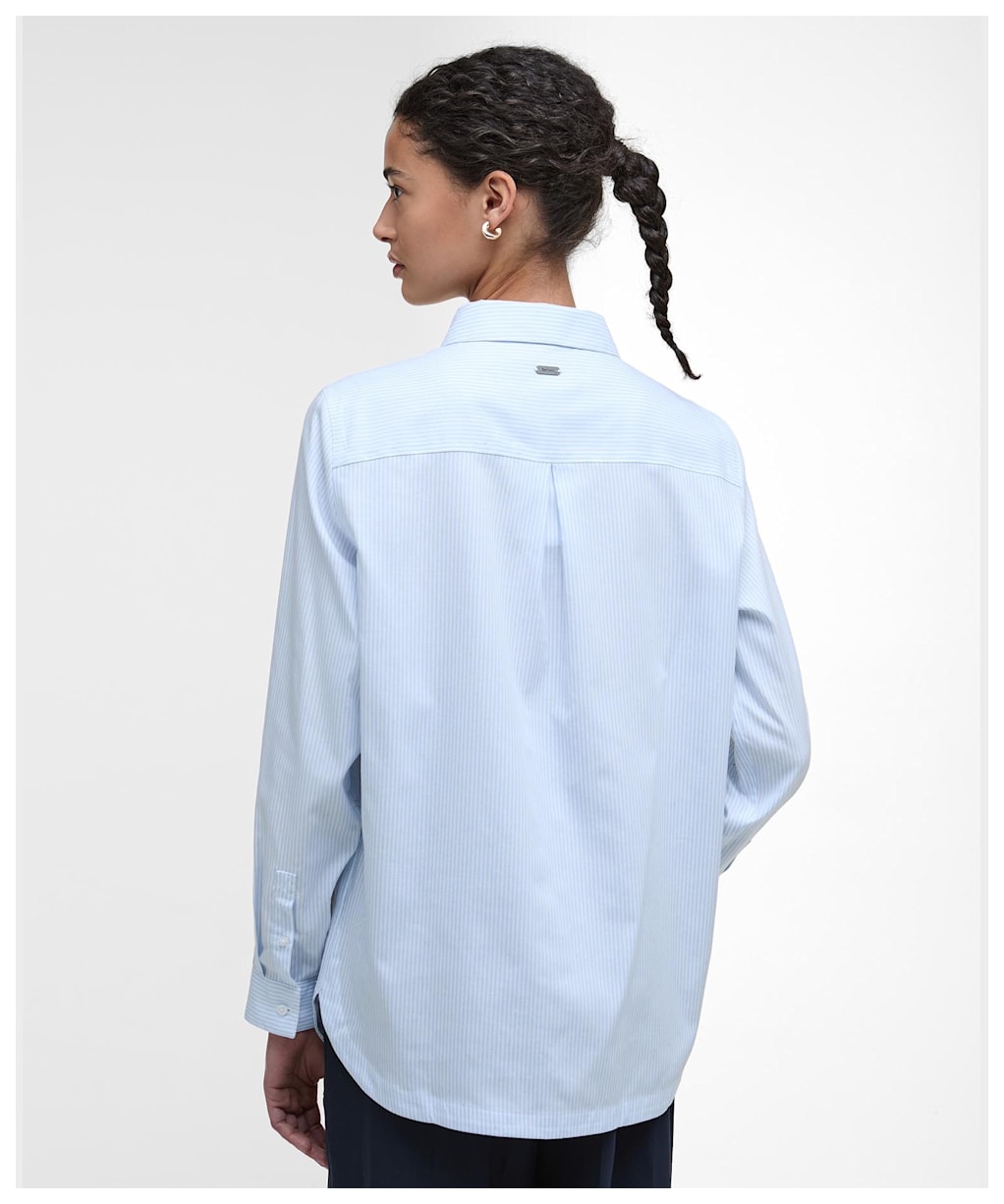Women's Barbour Claydon Shirt - Ice Blue Stripe