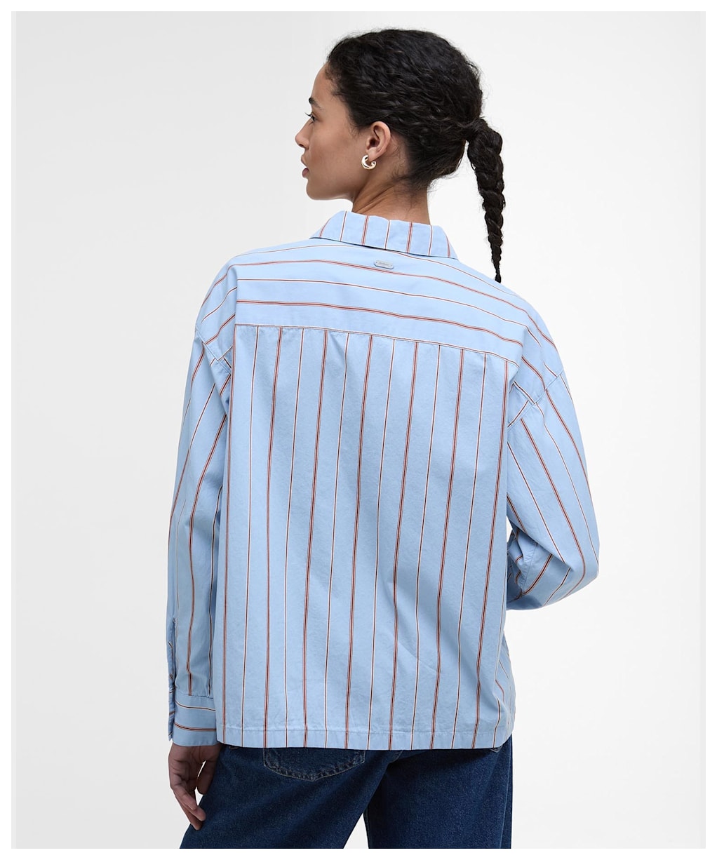 Women's Barbour Saffron Shirt - Ice Blue Stripe