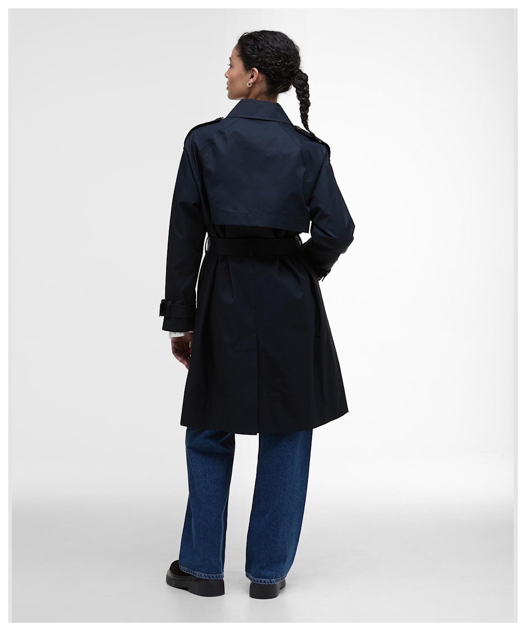 Women's Barbour Maia Showerproof Jacket - Dark Navy / Hessian Tartan