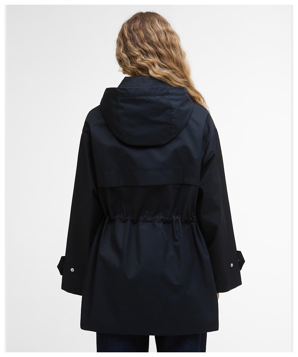 Women's Barbour Fallyn Showerproof Jacket - Dark Navy / Hessian