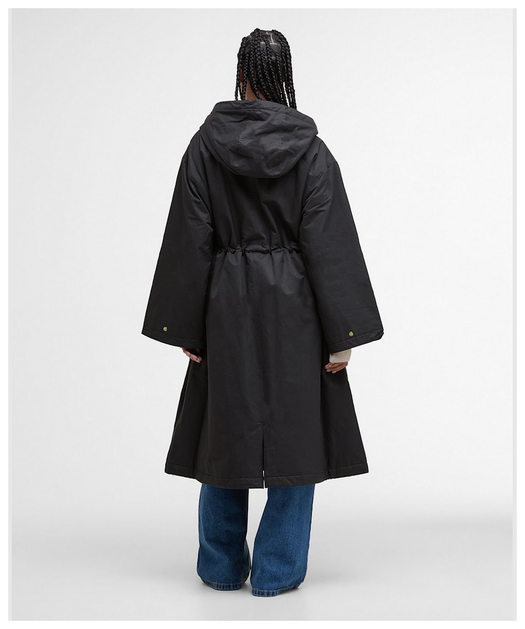 Women's Barbour Dena Showerproof Jacket - Black / Classic Tartan