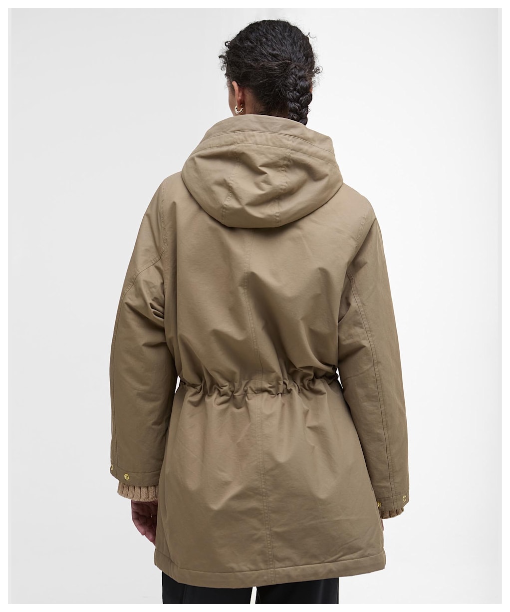 Women's Barbour Inola Showerproof Jacket - Military Brown / Ancient Tartan