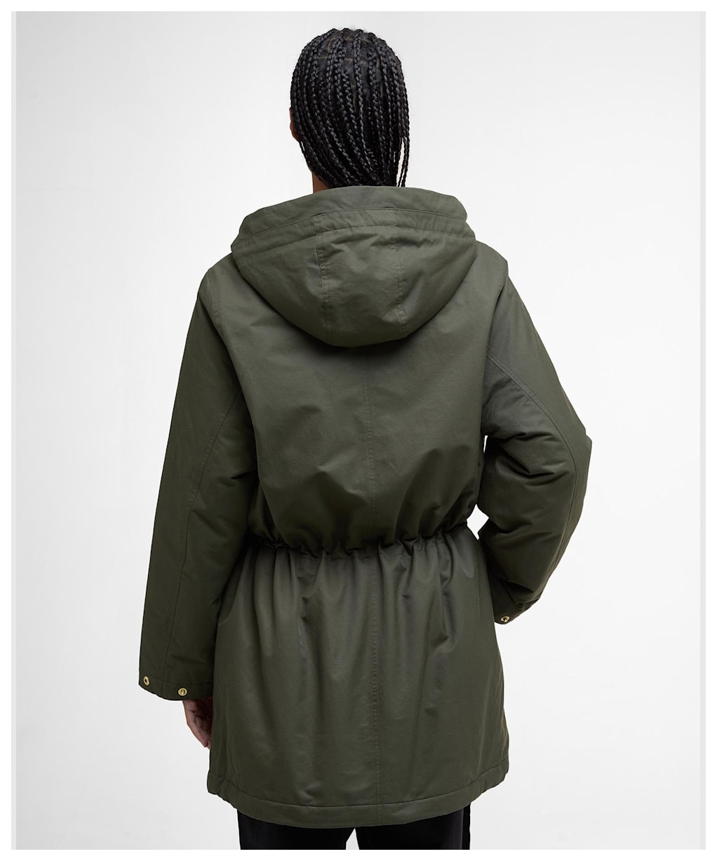 Women's Barbour Inola Showerproof Jacket - Olive / Ancient Tartan