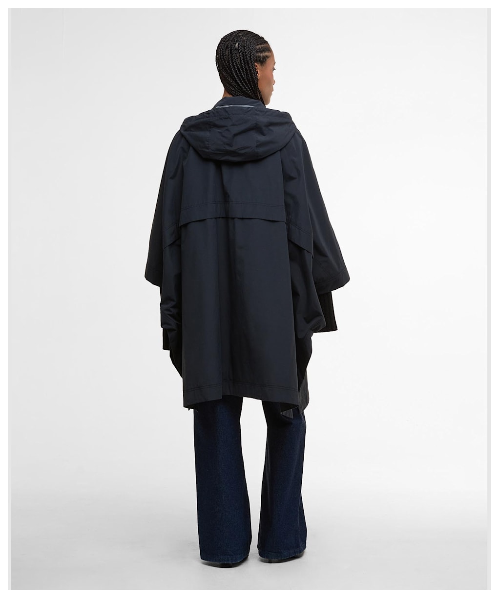 Women's Barbour Everlee Showerproof Cape - Black / Onyx Tartan