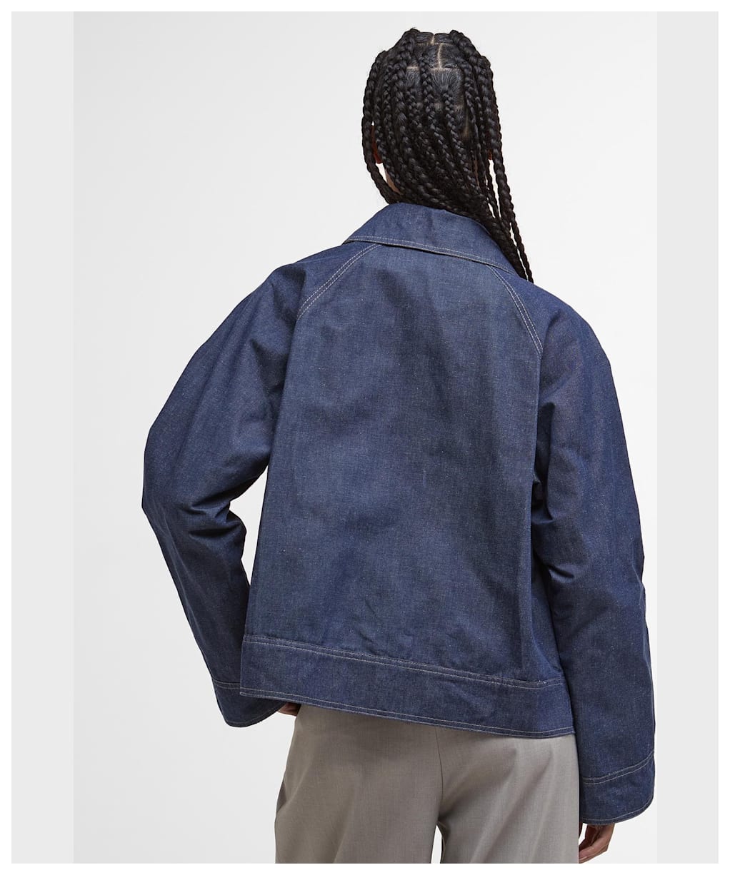 Women's Barbour Demi Showerproof Jacket - Indigo / Hessian Tartan