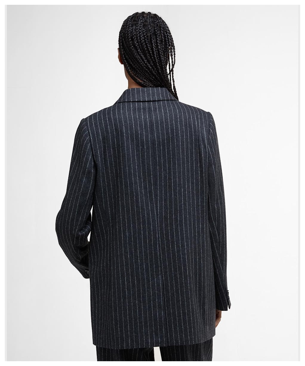 Women's Barbour Antonia Double Breasted Suit Jacket - Charcoal
