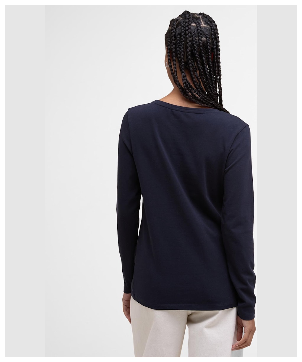 Women's Barbour Lossie Long Sleeve T-Shirt - Navy