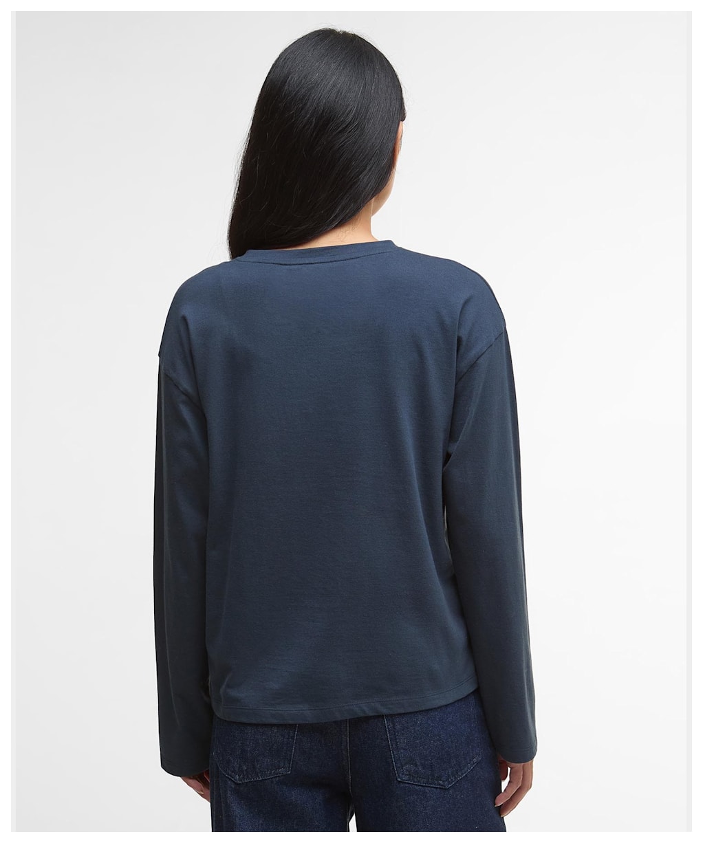 Women's Barbour Woodhouse Long Sleeve T-Shirt - Navy