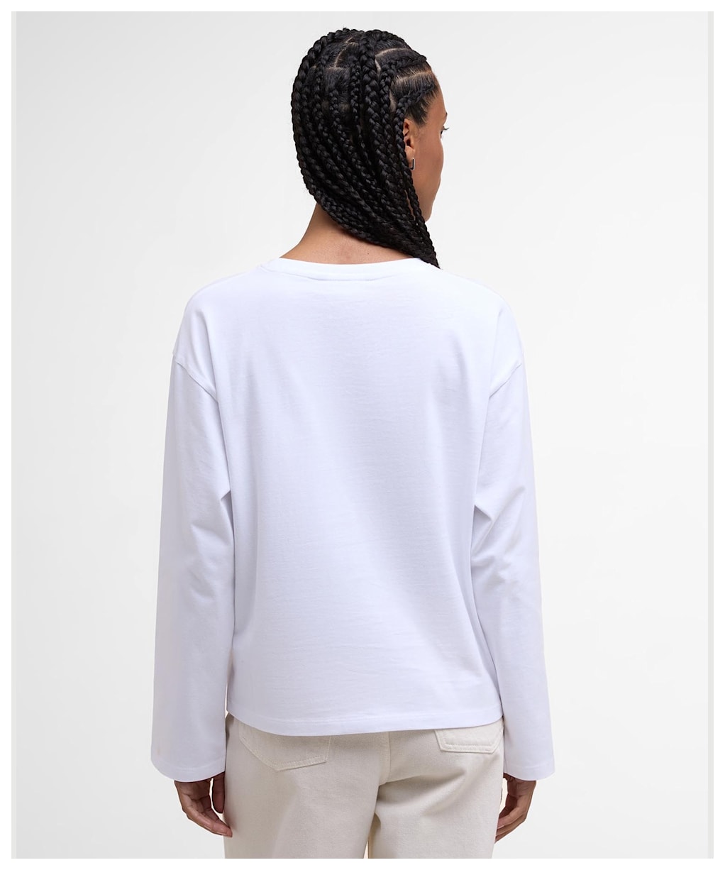 Women's Barbour Woodhouse Long Sleeve T-Shirt - White