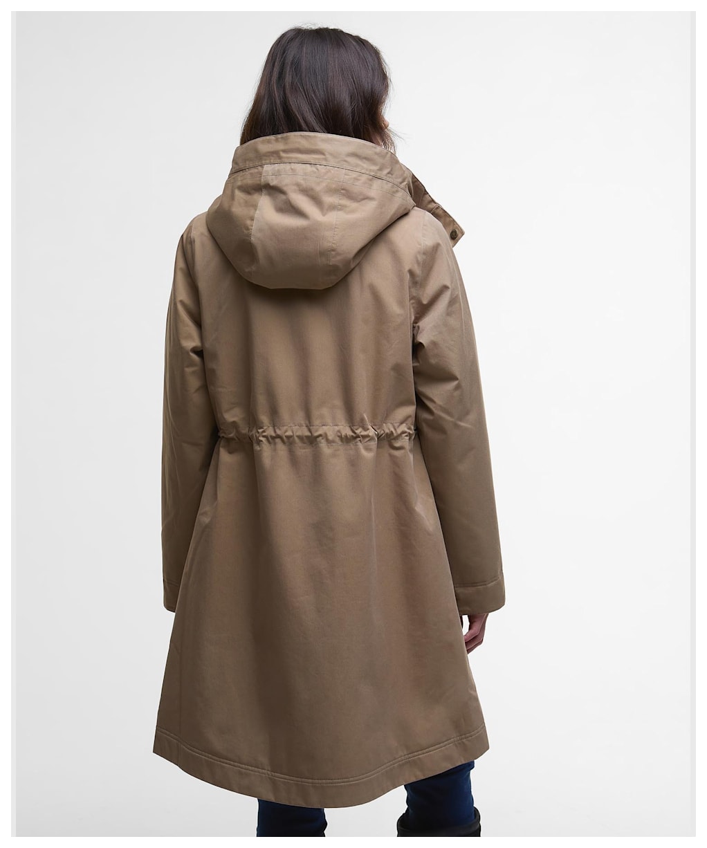 Women's Barbour Bowlees Waterproof Jacket - Military Brown