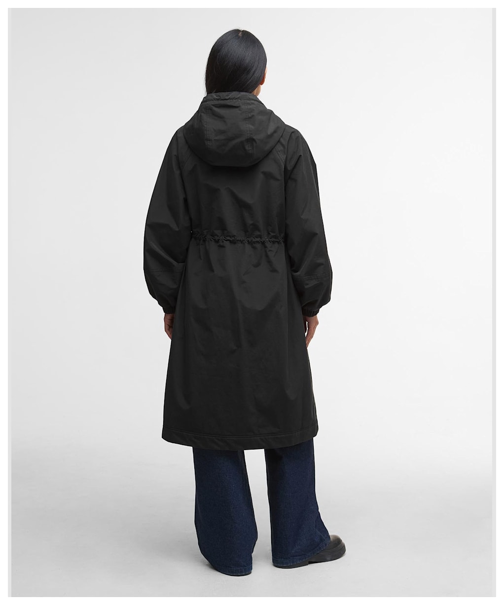Women's Barbour Sidney Waterproof Parka - Black / Onyx Tartan