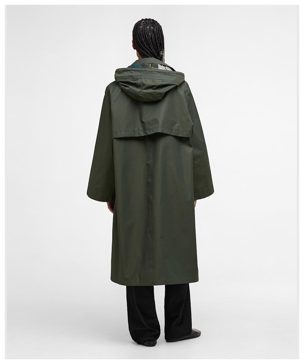 Women's Barbour Maude Waterproof Jacket - Olive / Ancient Tartan