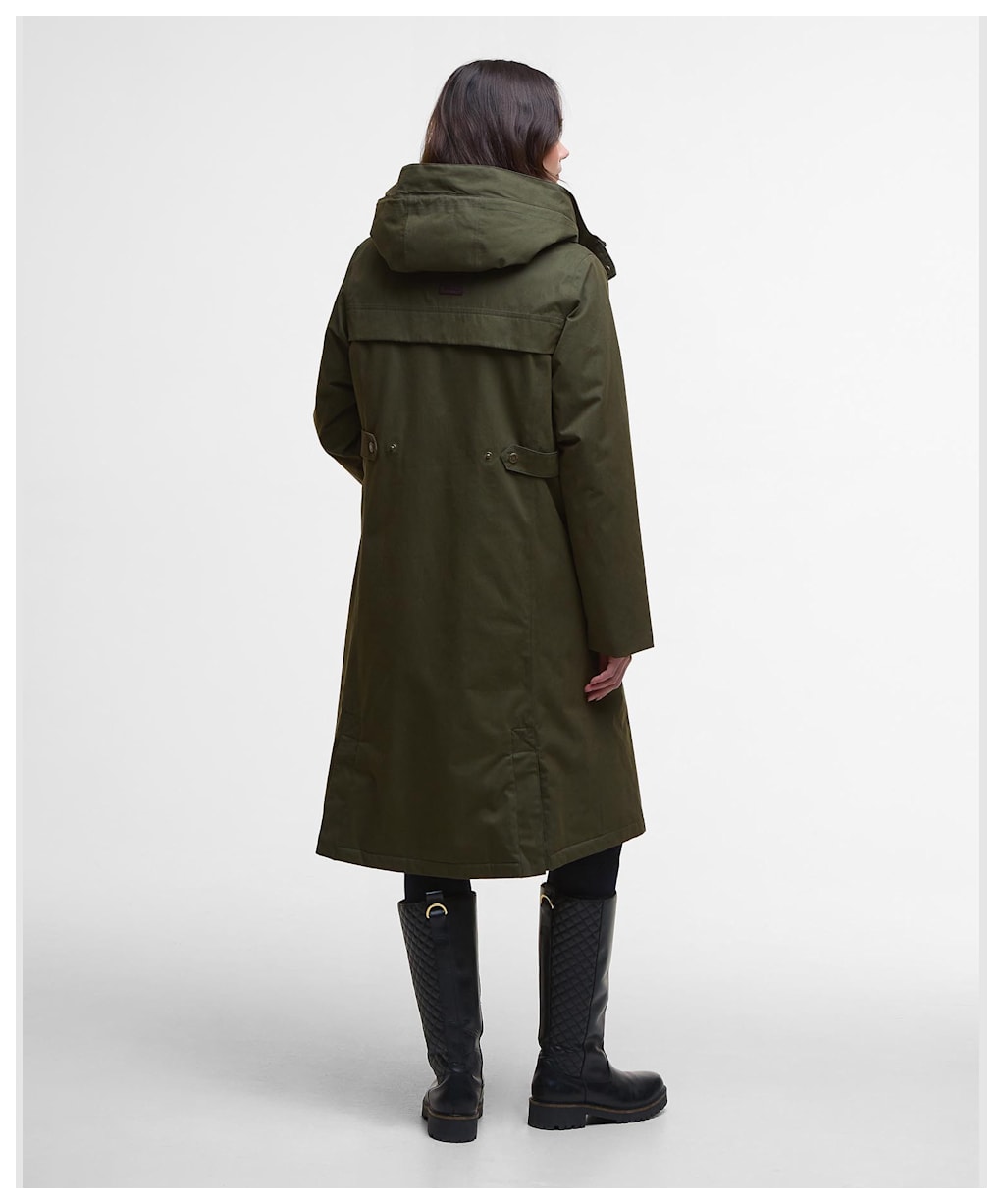 Women's Barbour Bamburgh Waterproof Jacket - Olive / Classic Tartan