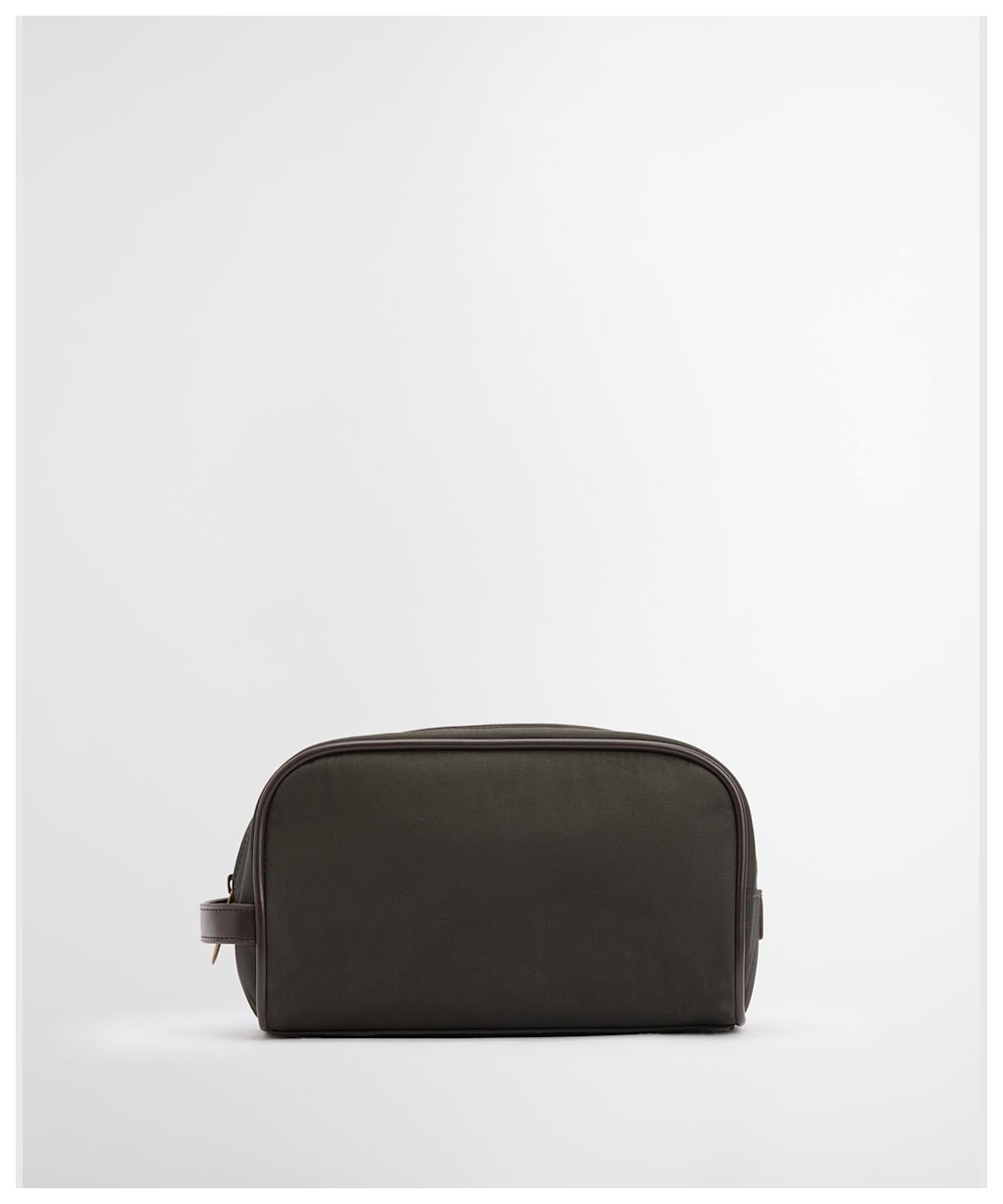 Men’s Barbour Wax Washbag - OLIVE/BEACON
