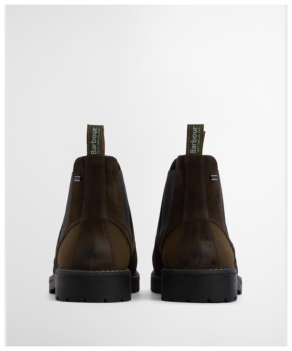 Men's Barbour Patton Waterproof Chelsea Boots - OILED BROWN SUED