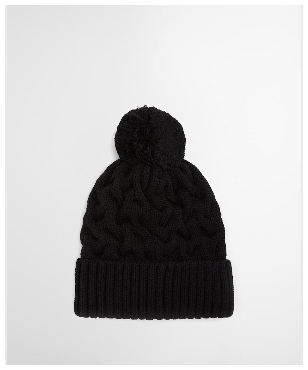 Men's Barbour International Drift Cable Beanie - Black / Shadow
