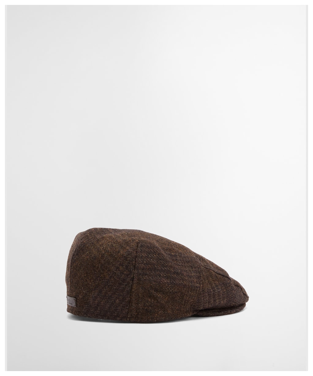 Men's Barbour Deveron Tweed Flat Cap - Coffee